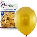 BALLOON ALPEN 30CM METALLIC GOLD 100PK