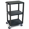 TROLLEY TUFFY UTILITY 3 SHELF 1070MM BLACK