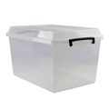 STORAGE BOX I301 ITALPLAST STORAGE BOX WITH LID 48 LITRE CLEAR