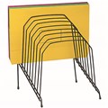 FILE RACK WIRE STEP ORGANISER  FILE 8 SLOT RACK LARGE BLACK