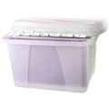 SUSPENSION FILE BOX CARRY CASE CRYSTALFILE PORTA BOX 32L CLEAR