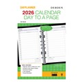 2026 DEBDEN DAYPLANNER REFILL 216CM X 14CM 7 RING DTP A5 DAY TO PAGE DK1100