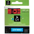 LABELLING TAPE DYMO 45017 D1 LABEL TAPE 12MM X 7M BLACK ON RED