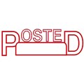 STAMP SELF INKING PREINKED  POSTED  WITH ROOM FOR DATE RED INK