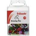 THUMB TACKS ESSELTE DRAWING PINS COLOURED ASSORTED 100PK