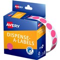 LABEL AVERY 937241 ROUND LABELS 14MM PINK BOX 1050PK