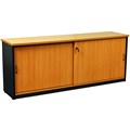 CREDENZA CUPBOARD CABINET YS DESIGN OXLEY1800 X 450 X 730MM BEECH IRONSTONE