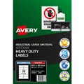 LABEL AVERY 959063 L7063 HEAVY DUTY LASER LABELS WHITE 14 PER SHEET 25PK