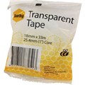 TAPE OFFICE 254MM CORE 18MM X 33M CLEAR