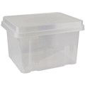 STORAGE BOX ITALPLAST FILE STORAGE BOX 32 LITRE CLEARCLEAR LID