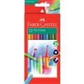 COLOURED PENCILS FABER CASTELL TRIANGULAR COLOUR PENCILS ASSORTED 12PK