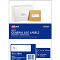 LABEL AVERY 938202 L7162GU GENERAL USE LASER INKJET COPIER LABELS 16UP 16 PER PAGE WHITE 100PK