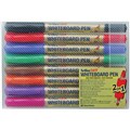 WHITEBOARD MARKER ARTLINE 541T 04MM1MM DUAL NIB BULLET FINE ASSORTED COLOURS WALLET 8PK