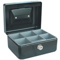 CASH BOX CLASSIC NO 6 152MM X 118MM X 80MM BLACK