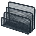 ESSELTE METAL MESH VERTICAL ORGANISER FILE SORTER BLACK
