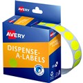 LABEL AVERY 937294 DISPENSER LABELS ROUND 14MM FLUORO YELLOW 700PK
