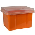 STORAGE BOX ITALPLAST FILE STORAGE BOX 32 LITRE MANDARINCLEAR LID