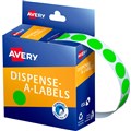 LABEL AVERY 937296 DISPENSER LABELS ROUND 14MM FLUORO GREEN 700PK