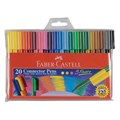 TEXTA MARKERS FABER CASTELL CONNECTOR COLOURING PENS ASSORTED COLOURS WALLET 20PK