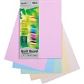 SPECIALTY BOARD QUILL 90324 XL MULTIBOARD 210GSM A4 ASSORTED PASTEL COLOURS 50PK