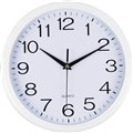 ITALPLAST WALL CLOCK 300MM GLASS WHITE