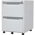 PEDESTAL DRAWER MOBILE STEELCO 2 FILE DRAWERS WHITE SATIN 630H X 470W X 515D
