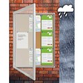 NOTICE BOARD VISIONCHART TX WEATHER RESISTANT NOTICE CASE 590MM X 1080MM SILVER FRAME CORK BACKGROUND LOCKABLE OUTDOOR USE