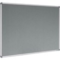 PINBOARD VISIONCHART FELT BOARD ALUMINIUM FRAME 1800MM X 1200MM GREY