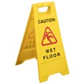 SIGN CLEANING  CAUTION WET FLOOR A FRAME SIGN YELLOW