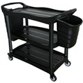 TROLLEY CART CLEANLINK 3 TIER WITH COLLECTION BUCKETS