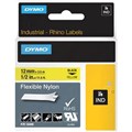 LABELLING TAPE DYMO 18490 RHINO INDUSTRAL FLEXIBLE NYLON LABEL TAPE 12MM BLACK ON YELLOW