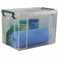 STORAGE BOX ITALPLAST STACKA STORAGE BOX WITH LID 20 LITRE CLEAR