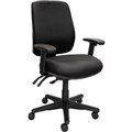 BURO ROMA TASK CHAIR HIGH BACK 3LEVER ARMS JETT BLACK