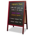 CHALKBOARD VISIONCHART AFRAME MAGNETIC BLACKBOARD 990 X 600MM MAHOGANY STYLE FRAME