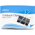 CLIP FOLDBACK INITIATIVE 51MM BLACK 12PK