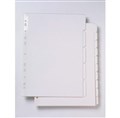 DIVIDERS A4 MANILLA BOARD TAB INDEX 10 TAB WHITE EACH1 PACK20