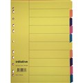 DIVIDERS MANILLA 10 TAB A4 BRIGHT COLOURS