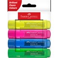 HIGHLIGHTER FABER CASTELL TEXTLINER ICE CHISEL ASSORTED WALLET 4PK