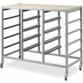 TOTE TRAY TROLLEY VISIONCHART EDUCATION MOBILE STORAGE 15 BAYS