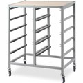 TOTE TRAY TROLLEY VISIONCHART EDUCATION MOBILE STORAGE 10 BAYS