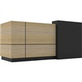 COUNTER RECEPTION DESK RAPIDLINE SEMPRE NATURAL OAKBLACK