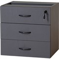 PEDESTAL DRAWER FIXED RAPID WORKER 3 DRAWERS LOCKABLE 465 X 447 X 454MM IRONSTONE