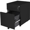 PEDESTAL DRAWER MOBILE RAPIDLINE GO STEEL 2 DRAWER LOCKABLE 390 X 472 X 527MM BLACK