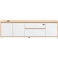 RAPIDLINE EXECUTIVE DESK SIDE CABINET RHC 1800 X 500 X 520MM NATURAL OAKWHITE