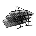 DOCUMENT TRAY MESH 3 TIER BLACK
