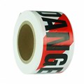 BARRIER TAPE  DANGER  HEAVY DUTY 75MM X 300M RED  WHITE  BLACK