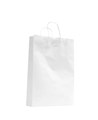 WHITE PAPER BAG WITH TWISTED PAPER HANDLE SMALL 350MM X 260MM 110MM 250PK