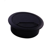 CABLE ENTRY HOLE COVER DESK PLASTIC 80MM BLACK