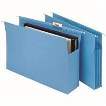 SUSPENSION FILE MARBIG EXPANDING FOOLSCAP BLUE 20PK