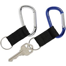 KEY HOLDER CARABINERS REXEL BLUE & SILVER 2PK (EACH=1) (PACK=6)